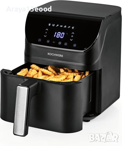 Дигитален еър фрайър Rachs KOCHWERK 4L с тъчскрийн и таймер – 1400W