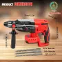 Акумулаторен перфоратор/къртач тип “hammer drill” с 3 свредла, SDS-Plus и помощна дръжка, снимка 8