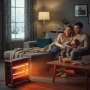 Кварцов отоплител 1500W с 2 степени и мобилни колелца – бързо и безопасно затопляне, снимка 4
