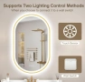 Огледало за баня STARLEAD с Bluetooth и LED осветление Smart Touch, овално огледало за баня , снимка 5
