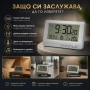 Светещ настолен електронен часовник с температура аларма календар големи цифри на батерии LED, снимка 6