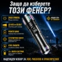 Далекобоен мощен фенер прожектор LED лазерен диод USB зареждане Power Bank за лов риболов къмпинг, снимка 5