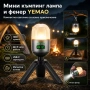 Мощна мини къмпинг лампа акумулаторна LED осветление фенер за палатка туризъм аварии къща риболов, снимка 1