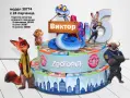 Картонена торта на тема "Зоотопия", снимка 1