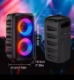 караоке блутут колонка с два микрофона + FM, TWS, RGB, снимка 2