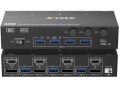 8K 60Hz KVM превключвател за 2 монитора и 3 компютъра Displayport и HDMI 4K 144Hz,KCEVE KVM302DH, снимка 1