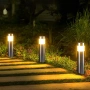 Соларни Инокс външни лампи за трева със LED светлини, снимка 7
