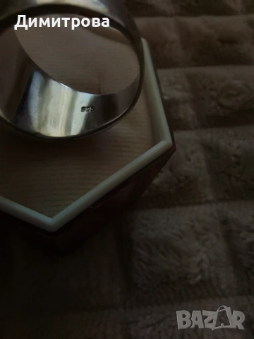 Масивен сребърен пръстен с оникс, снимка 5 - Пръстени - 54333920