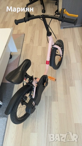 Детски велосипед BTWIN 14" с калници и стойка, снимка 2 - Велосипеди - 54606047