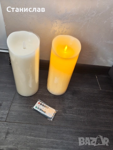 Комплект от две LED свещи Laura Ashley с дистанционно управление, снимка 2 - Лед осветление - 54234668