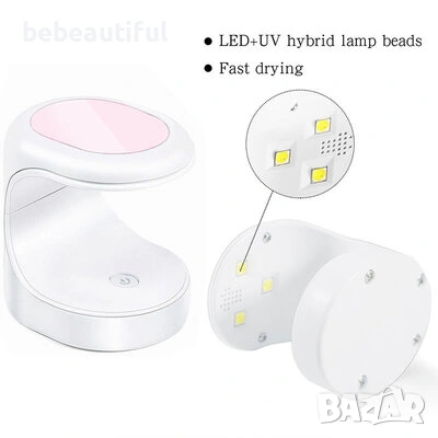 UV/Led комбинирана мини лампа за маникюр и полимеризация на типсове - 16W, снимка 2 - Продукти за маникюр - 54576983
