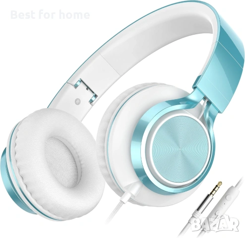 Слушалки AILIHEN C8 с кабел, слушалки за уши с микрофон и контрол на силата на звука