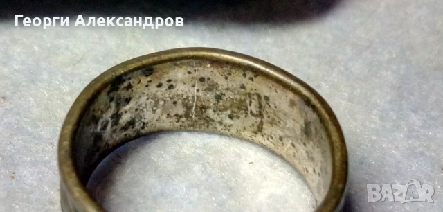 Стар СРЕБЪРЕН ПРЪСТЕН - Арт ХАЛКА с "МОМИНСКА ПЛИТКА" Оксидирано СРЕБРО 925, снимка 4 - Пръстени - 54307695