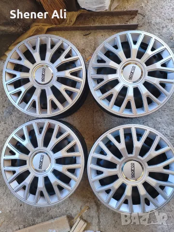Оригинални VW стоманени джанти 14" 5x100 ET35 + тасове Sparco