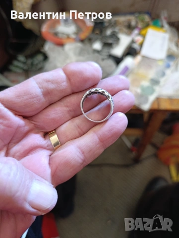 сребърен дамски пръстен, снимка 3 - Пръстени - 54134786