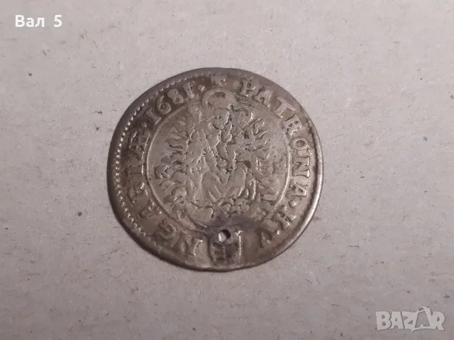Леополд I - 1681 г. Австрия , Свещена Римска империя . Сребро, снимка 3 - Нумизматика и бонистика - 55492591