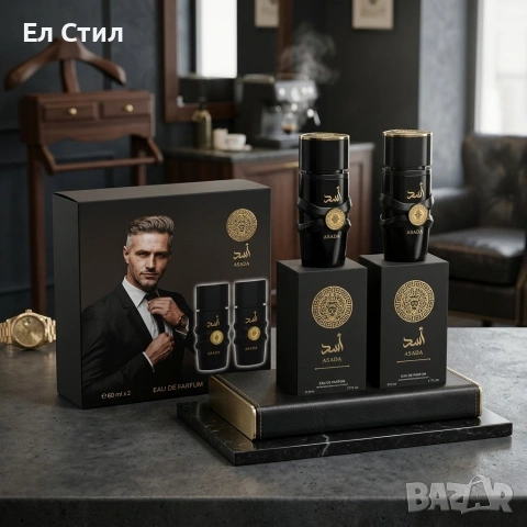 Мъжки комплект парфюми Asada, 2х50мл, EDP – Интензивен кехлибарен аромат за мъже, снимка 4 - Мъжки парфюми - 54001960