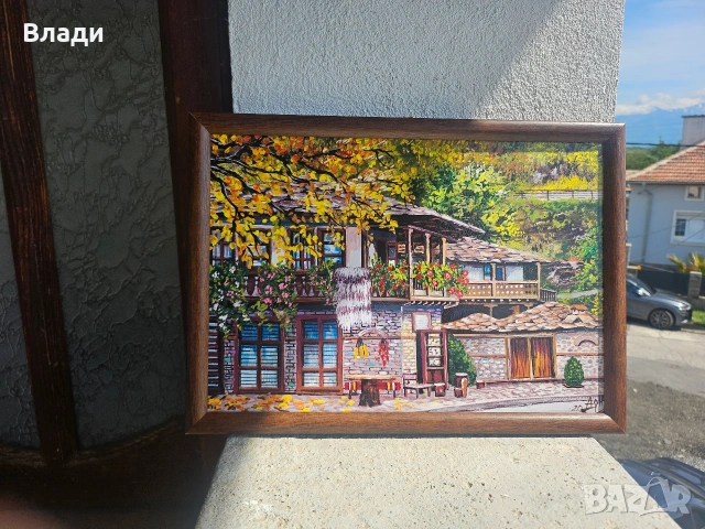 Картина Български пейзаж, снимка 2 - Картини - 54616080