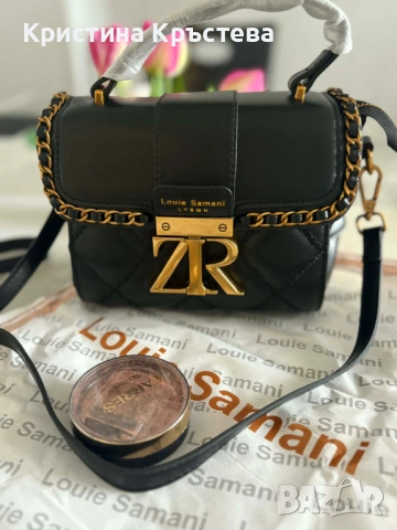 Кожена черна дамска чанта, снимка 2 - Чанти - 53974720