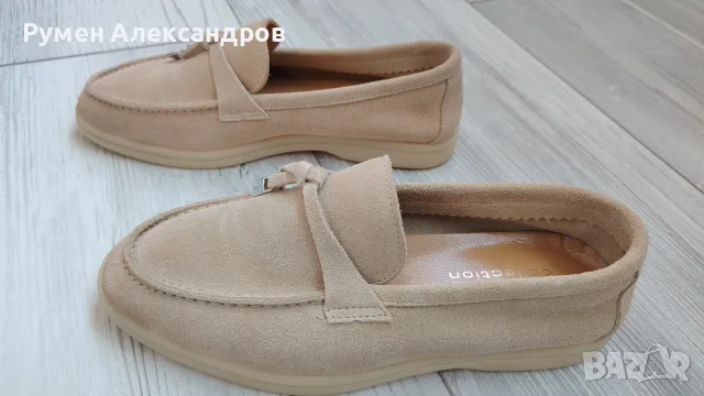 Нови дамски бежови мокасини LORO PIANA by Fabiano EUR37,5, снимка 6 - Дамски ежедневни обувки - 55532669