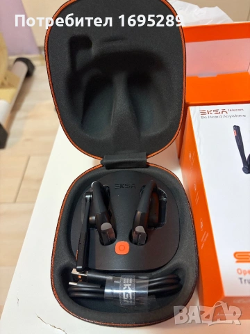 OneOdio EKSA S30 Отворено ухо Bluetooth хендсфри Слушалки с Устойчивост на Пот и Кутийка за Зареждан, снимка 3 - Bluetooth слушалки - 54721957
