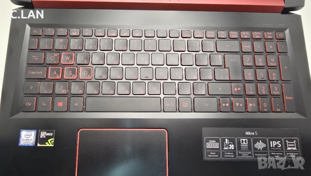 Acer Nitro 5 AN515-51 i7 7700HQ/16GB/256SSD/1TB HDD/GTX 1050-2GB/FHD/Подсветка, снимка 9 - Лаптопи за игри - 54758670