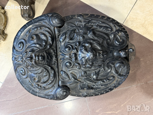 Стар бароков "мангал" / "кофа" за въглища. №8080, снимка 4 - Антикварни и старинни предмети - 54080156