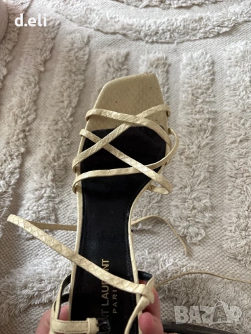 Saint Laurent Original Size 39 100% Кожа питон Жестоки обувки, снимка 2 - Сандали - 54452889
