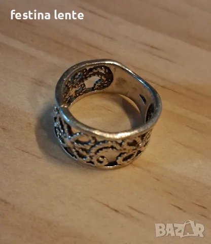 Сребърен ажурен пръстен, снимка 3 - Пръстени - 55436154