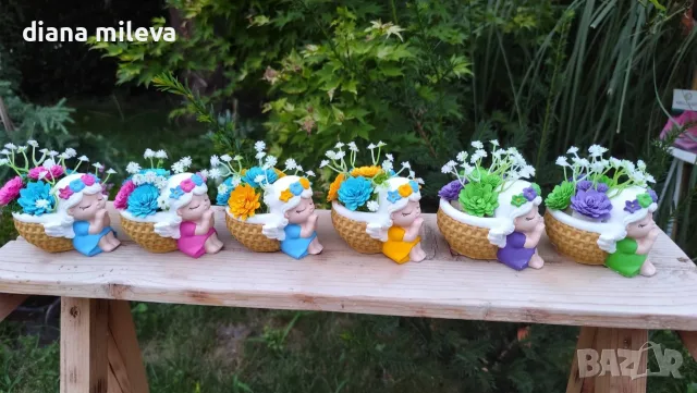 Ангелчета с цветя!!