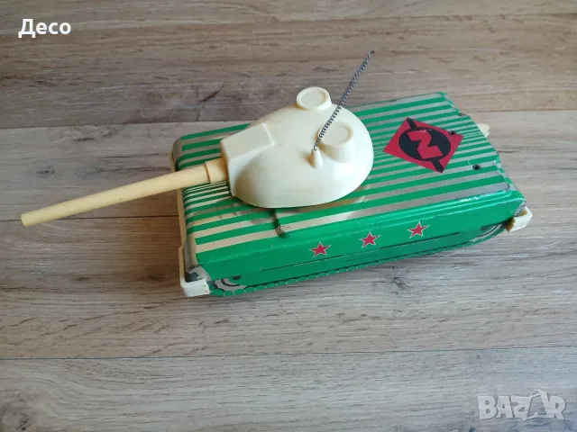 Стара ламаринена играчка USSR танк Norma., снимка 2 - Колекции - 55541250