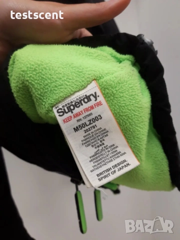 SUPERDRY Wind Attacker Jacket 2XL - Black Neon - Fleece Lined - Оригинално мъжко яке, снимка 9 - Якета - 54011659