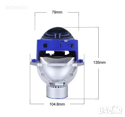 Bi-LED лупи за вграждане във фарове 3"инча 130W 8000lm 12V +500% Яркост,2 броя, снимка 9 - Аксесоари и консумативи - 54343998