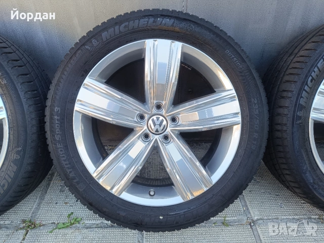 ОРИГИНАЛНИ джанти 19  ' цола с ГУМИ 235 50 R19 5х112 VW TIGUAN / Фолксваген Тигуан, снимка 9 - Гуми и джанти - 54568983