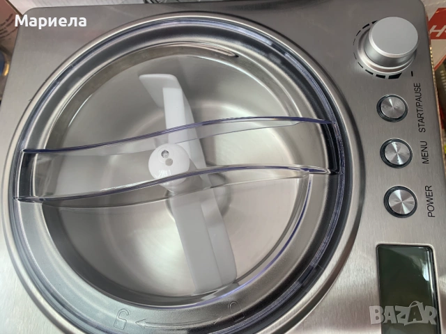 Машина за Сладолед H.Koenig HF340, 2 литра капацитет, Полупрофесионална, 180 W, Сива, снимка 5 - Други стоки за дома - 54911883