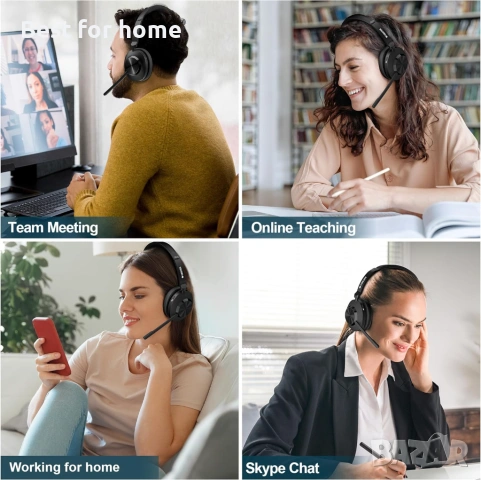 Безжични слушалки Voistek с микрофон, снимка 7 - Bluetooth слушалки - 54157359