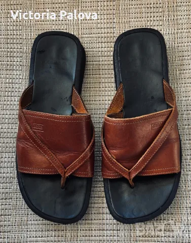 Оригинални кожени чехли Vagabond Shoemakers - естествена кожа, стелка 25.5 см, снимка 2 - Чехли - 55523128