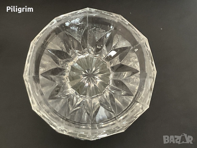 Стъклена ваза - винтидж модел от Cristal d'Arques Франция., снимка 4 - Вази - 55225225
