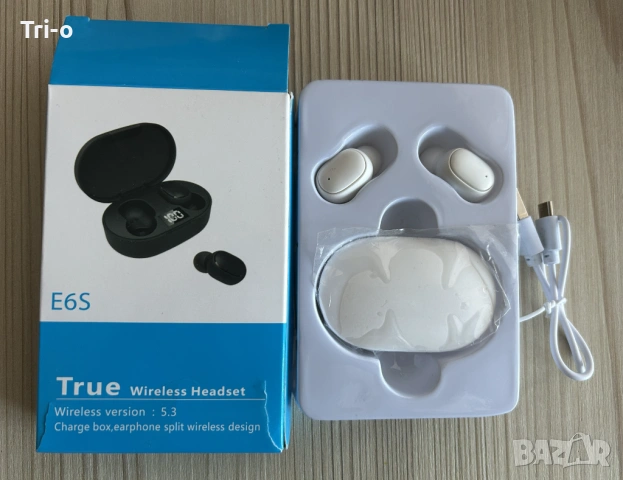 Bluetooth слушалки E6S True Wireless Headset, снимка 2 - Слушалки и портативни колонки - 54139709
