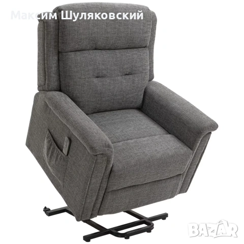 Електрически фотьойл с повдигащ механизъм, с 2 мотора, дистанционно управление и странич