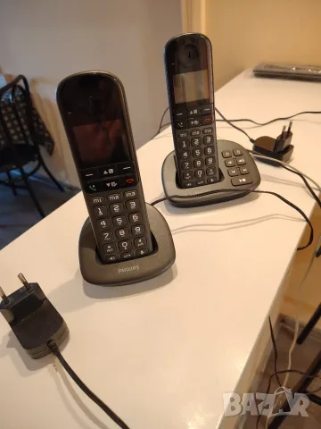Безжични Стационарни Телефони Philips XL495 Duo, снимка 4 - Стационарни телефони и факсове - 55434974