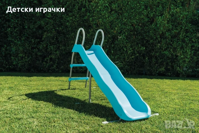 Пързалка свободно стояща 185см, стоманена, Intex, синя, снимка 8 - Градински мебели, декорация  - 54258625