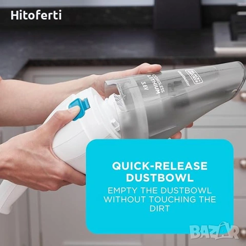 Безжична ръчна прахосмукачка BLACK+DECKER NVC115JL-GB, снимка 2 - Прахосмукачки - 55053381