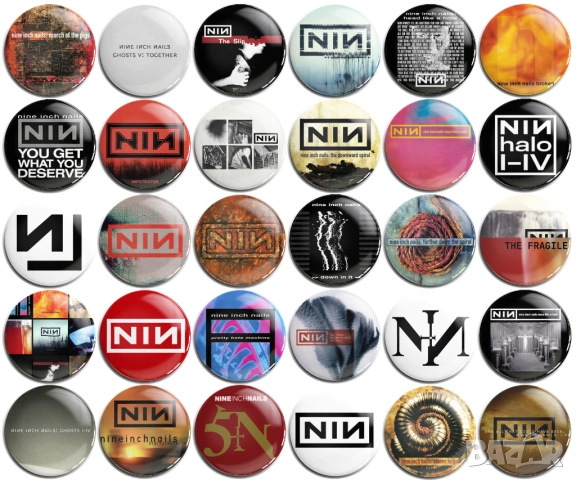 Значки на Nine Inch Nails NIN - 30бр