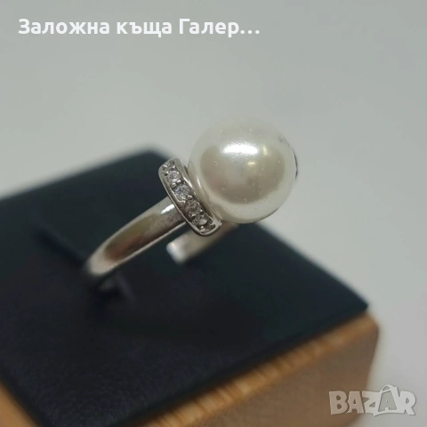 Нов сребърен пръстен с инкрустации – 925 проба, снимка 2 - Пръстени - 54214633