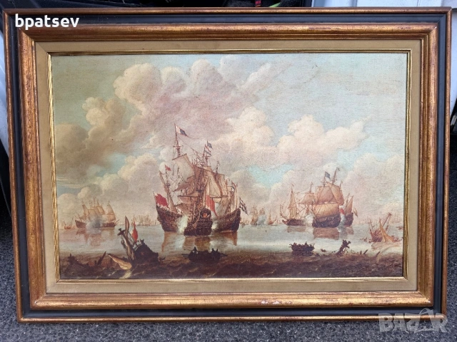 красива стара картина , снимка 8 - Антикварни и старинни предмети - 54100471