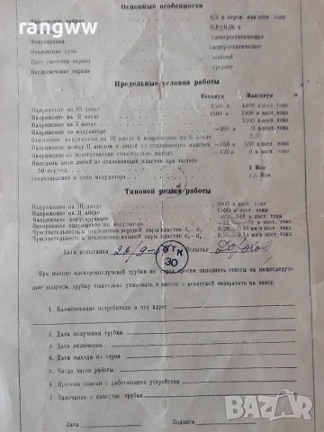 Електронна лъчева тръба 13ЛО37И, снимка 3 - Друга електроника - 41725421