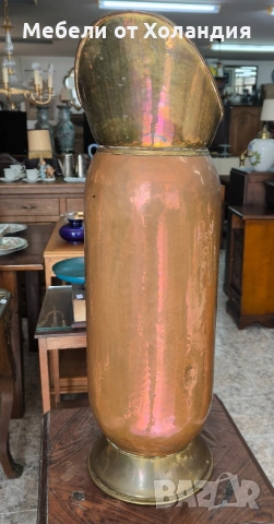 Голяма кана от мед и месинг, снимка 4 - Антикварни и старинни предмети - 54132534