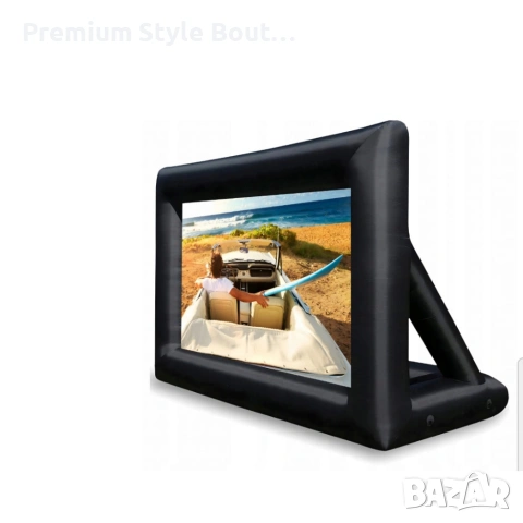 Надуваем проекционен екран за събития и кино на открито – Перфектен за партита и прожекции, снимка 13 - Други стоки за дома - 53989987