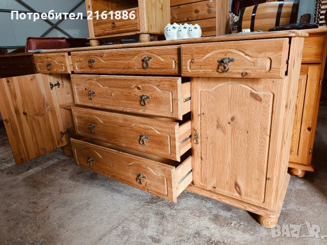 Контра бюфет с месингови дръжки 4142, снимка 3 - Бюфети - 54129602